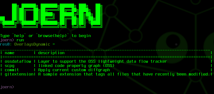Run output